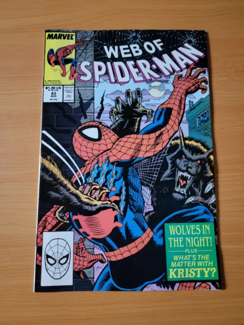 Web of Spider-Man #53 Direct Market Edition ~ NEAR MINT NM ~ 1989 Marvel Comics
