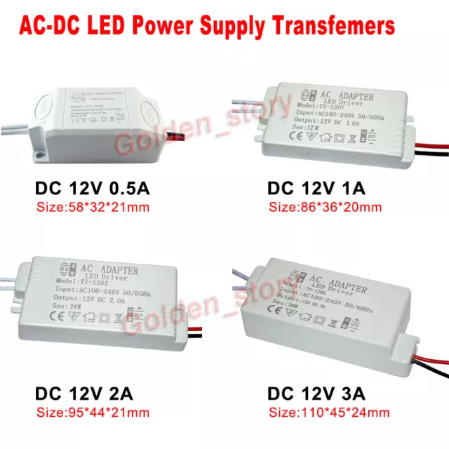 MINI AC-DC CONVERTER AC110V 120V 220V 230V to 12V LED Driver Adapter  Transformer $3.34 - PicClick