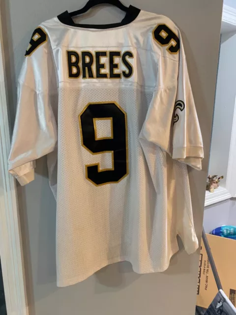 New Orleans Saints Drew Brees #9 NFL Jersey Men's Size 54 White Stitched