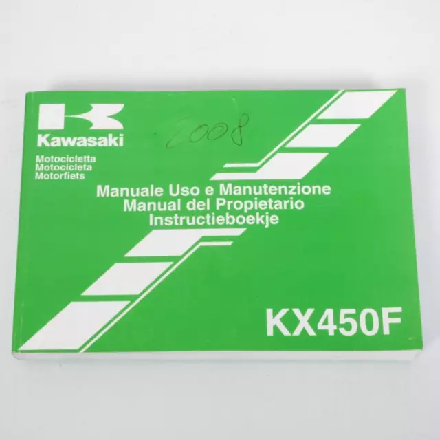 Manuel du propriétaire utilisateur origine pour moto Kawasaki 450 KXF 2008