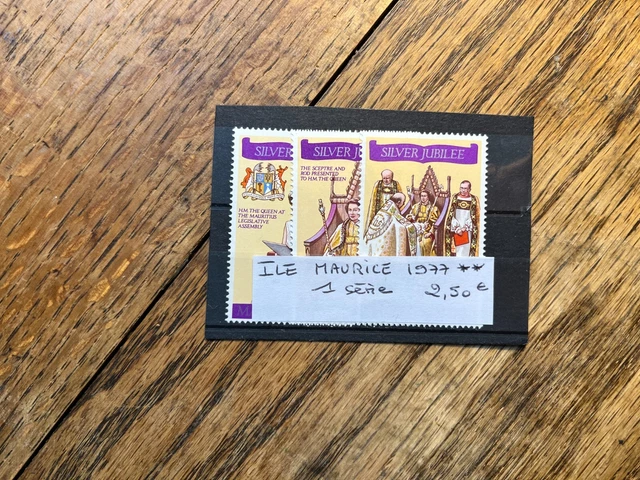 Timbres Ile Maurice Serie 1977 Neufs ** Mnh