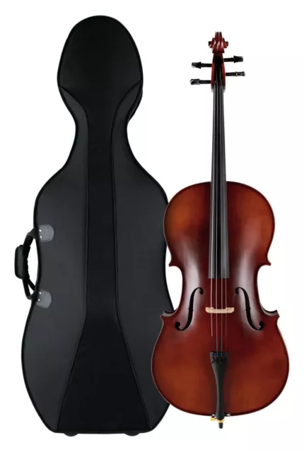 Brioso Cello Set 4/4 Violoncello Koffer Bogen Fichte Ahorn Anfänger Case Trolley