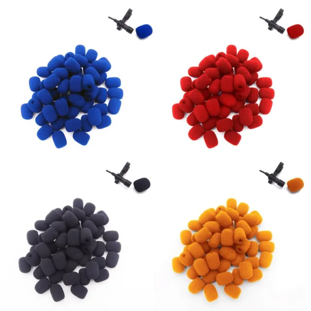 Black/Blue/Red/Orange Headset Microphone Sponge Foam Windscreen 10pcs/pack