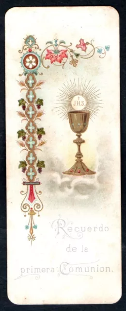 santino antico de Primera Comunion image pieuse holy card estampa