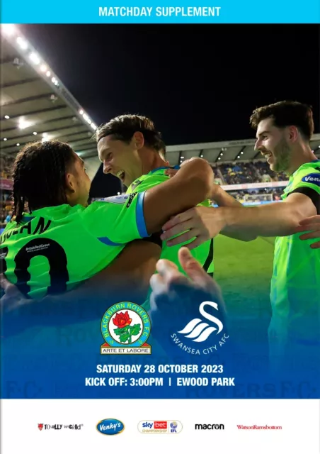 BLACKBURN ROVERS v SWANSEA CITY 28 October 2023 EFL Championship OFFICIAL 44 pg