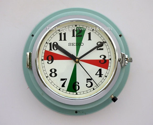 Vintage Navigation maritime Industrieuhr Sklavenschiff Quarz Seiko Japan...