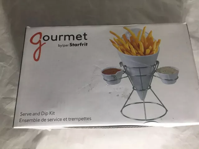 Starfrit Gourmet French Fry Vegetable Fruits Snacks Dip Serving Dish NEW