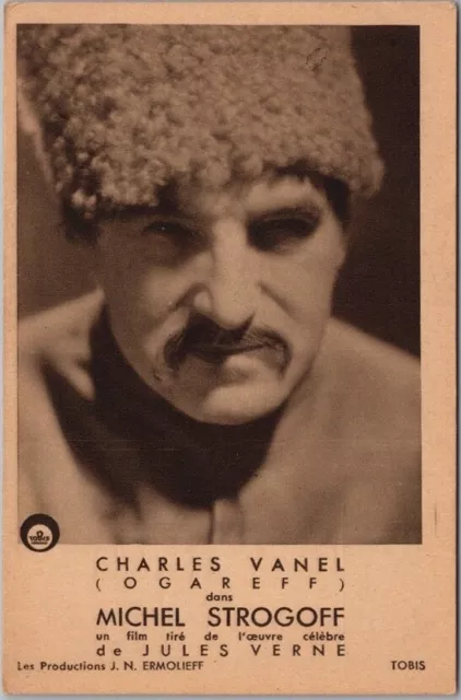 1936 French Movie Advertising Postcard "MICHEL STROGOFF" Starring Charles Vanel