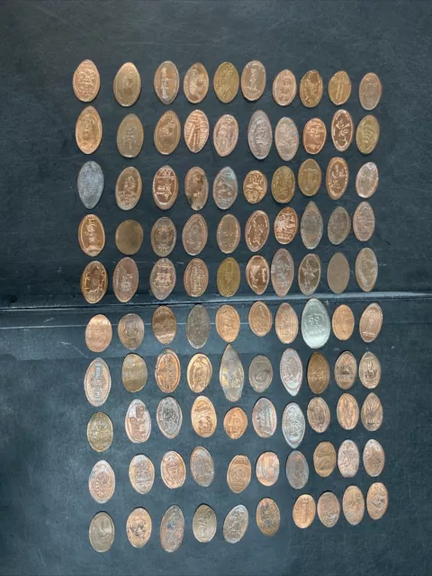 100 Elongated Coins - Lot 253