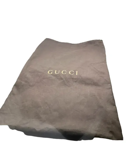 Authentic GUCCI brown Drawstring Dust Shoe  Bag 10x15