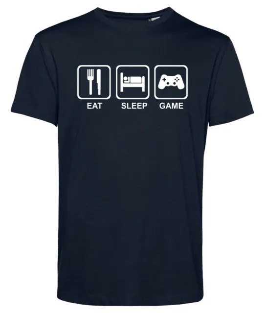 Eat Sleep Game T-Shirt Gaming Lover Playstation Shirt Birthday Gift For Him Tee