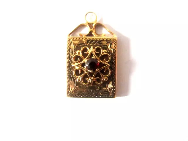 Stunning Vintage Solid Hallmarked 9ct Gold Ingot Pendant