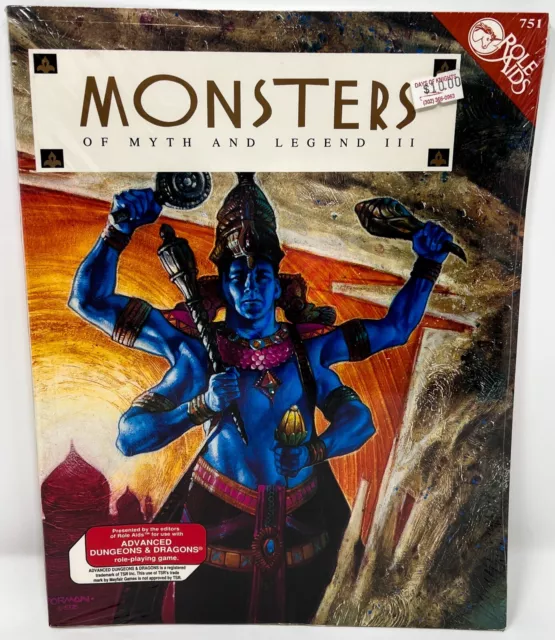 AD&D Role Aids Monsters of Myth & Legend III (Mayfair Games  1984) (In shrink!)