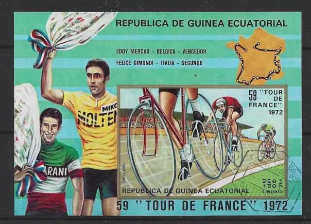 s399 ÄQUATORIALGUINEA/ Tour de Frane 1972 MiNr Block 73 o