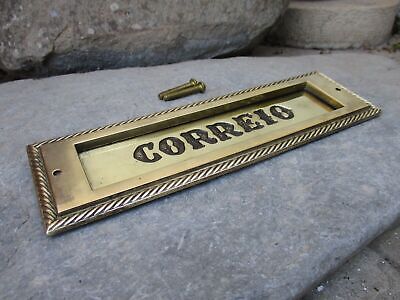 Vintage in Brass For Box or Door Slot Delivery Letter Cover Post Plate Mailbox