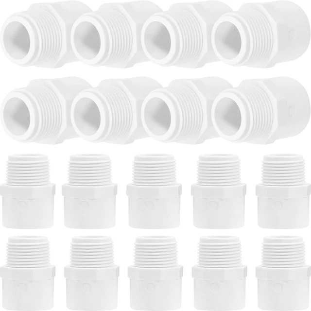 PVC PIPE FITTING Pvc Pipe Connector Connectors Pvc Pipe Thread 20 Pcs £