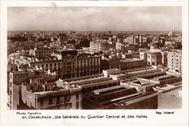 CPA AK MAROC CASABLANCA Vue générale du Quartier Central et des Halles (92931)