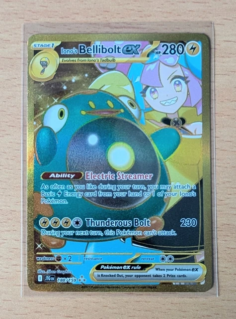 POKEMON TCG - Journey Together - Iono's Bellibolt ex 188/159 Gold ...