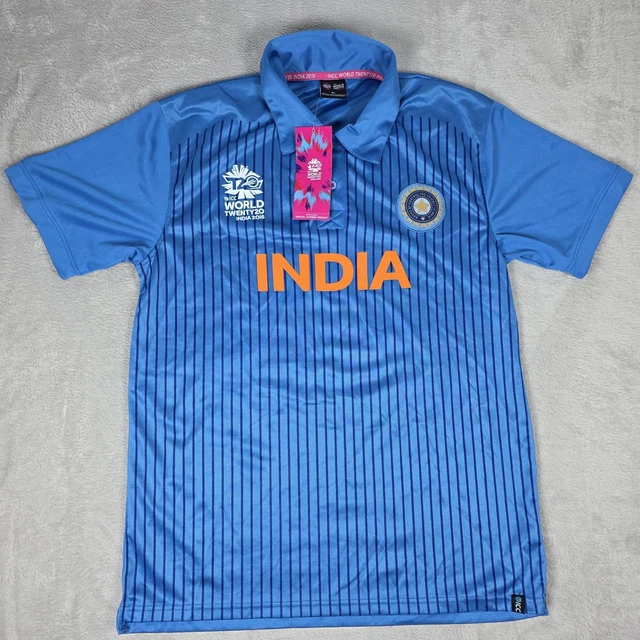 INDIA CRICKET JERSEY Shirt Mens XL Blue ICC World Twenty20 2016