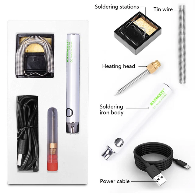 USB Charging Soldering Iron 5V 8W Adjustable Temperature Soldering Iron Kit