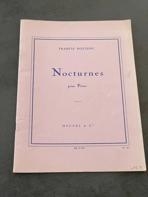 Livre Livret Partition Musique ancien Francis Poulenc Nocturnes Piano