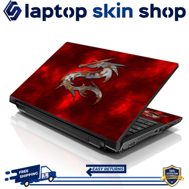 Laptop Skin Sticker Notebook Decal Cover Red Dragon for Dell Apple Asus 13"-16"