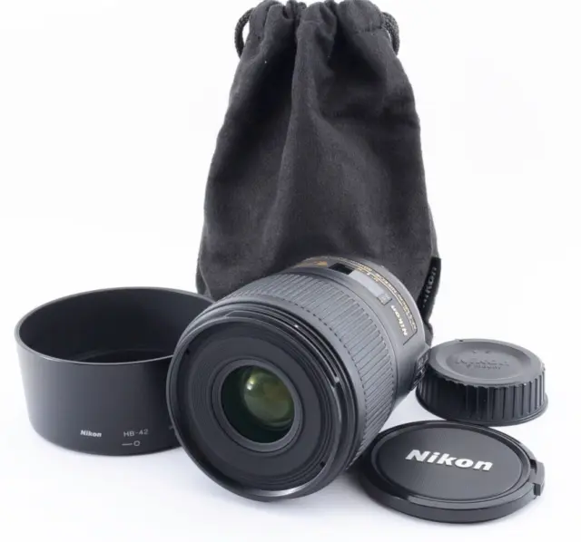 Nikon AF-S Micro nikkor 60mm F/2.8 G ED Lens [Exc+++] w/hood, case Japan 7731
