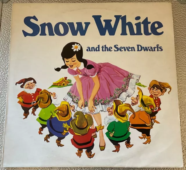 Snow White And The Seven Dwarves Vintage 12” Lp33 Vinyl,Usa.cover Vg+,Vinyl Ex+