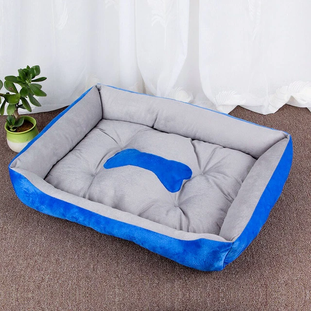 Bed Dog Pet Cat Warm Soft Kennel Large Mat Puppy Plush Sleeping Calming Cushion