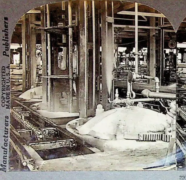 Rubber Car Tire Factory Akron Ohio Photograph Keystone Stereoview Card