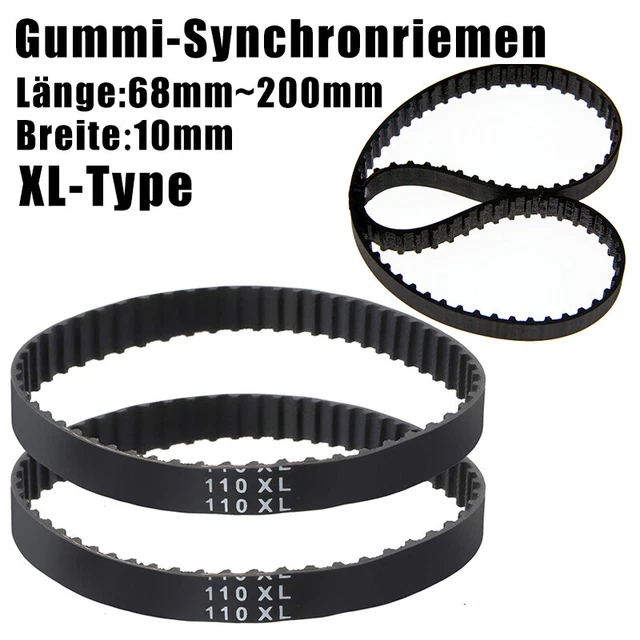 2 GT2-Zahnriemen Geschlossen – 228 Mm Länge, 10 Mm Breite, 2 Mm Teilung, Für 3D-Drucker-Extruder & CNC