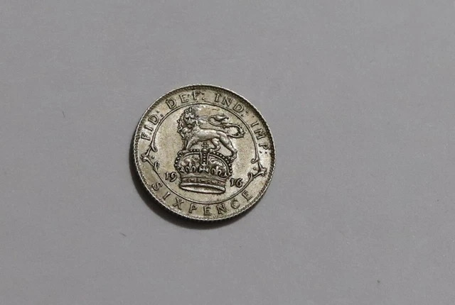 UK GB 6 PENCE 1916 Davies 1866 die 2B HIGH GRADE B40 YL17