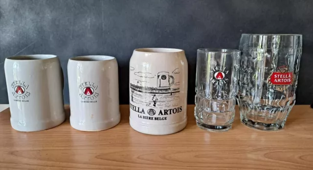 Bière Stella Artois - Bières Artois : chopes, (bock)