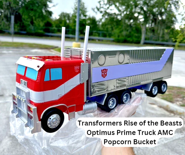 TRANSFORMERS RISE OF The Beasts Optimus Prime Truck AMC Popcorn Tin
