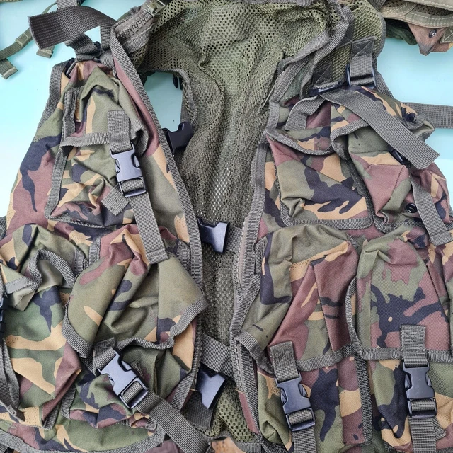 thumbnail image 2 of Men's 100% Cotton Army Combat Vest – Olive Green, Sleeveless, Loose Fit (S-XXL) 2 of 5