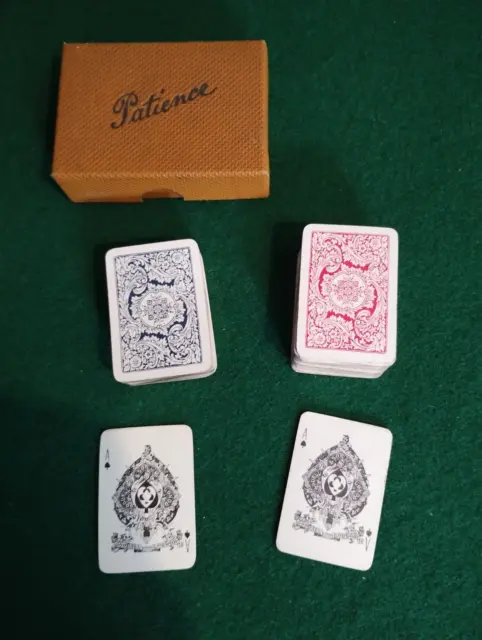 Goodall & Son LIMD Patience miniature gilt playing cards - 2 full packs + jokers 2
