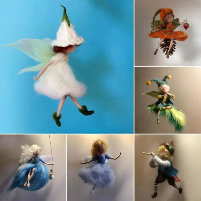 Gift DIY Wool Doll Handmade Material Kit Fairy Wool Felting Needle Felting Kit