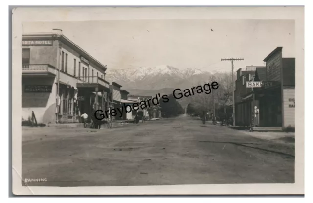 RPPC Street View in BANNING CA Riverside County California Real Photo Postcard