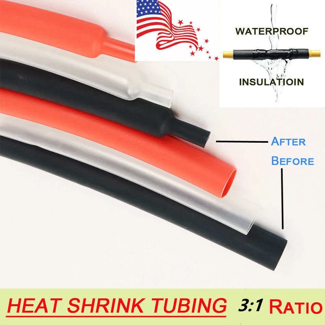 31 HEAT SHRINK Tube Waterproof Shrinking Tubing Wrap Sleeve Adhesive