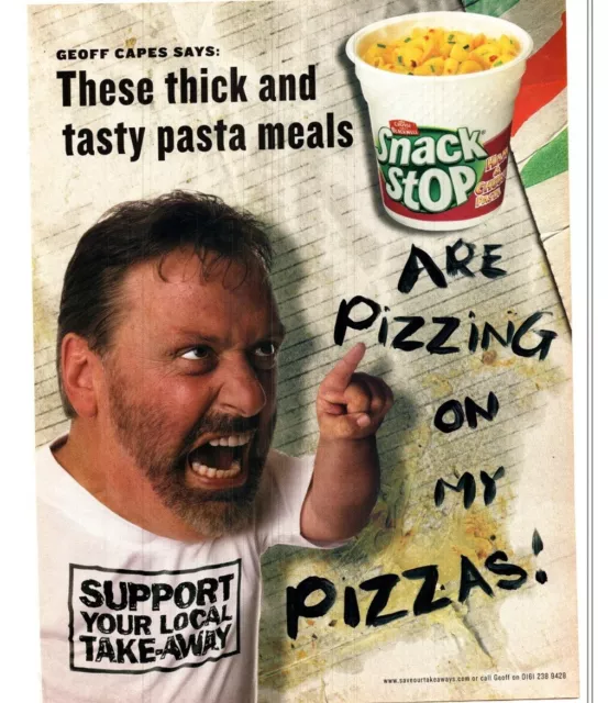 (Vbkh) Advert 11X9" Geoff Capes ; Cros & Blackweel Snack Stop