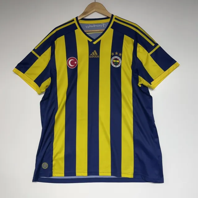 Fenerbahce 2014-2015 Home Football Shirt Jersey Adidas Sponsorless Mens Size XXL