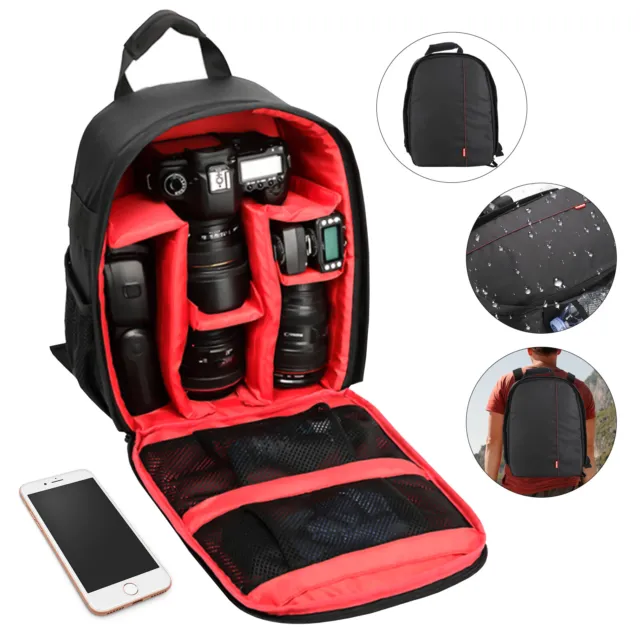 Camera Backpack Shoulder Bag Case for Canon Nikon Sony DSLR Digital Waterproof