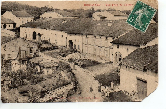 ESSEY LA COTE - Meurthe et Moselle - CPA 54 - vue sur l interieur du village