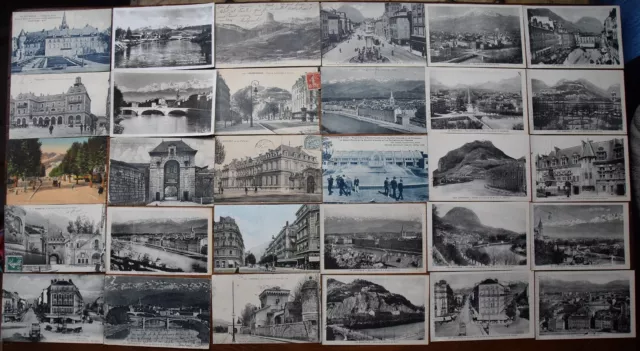 Grenoble - Lot de 60 cartes postales anciennes  -  100 % CPA