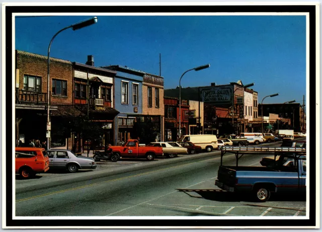 Vintage Continental Size Postcard Street Scene Downtown Truckee California