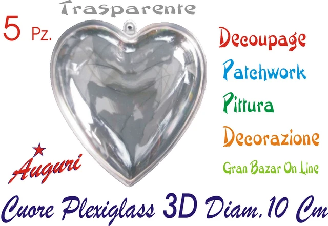 Palline o Sfere 6 cm Plexiglass ideale per il decoupage - Tricot Cafe