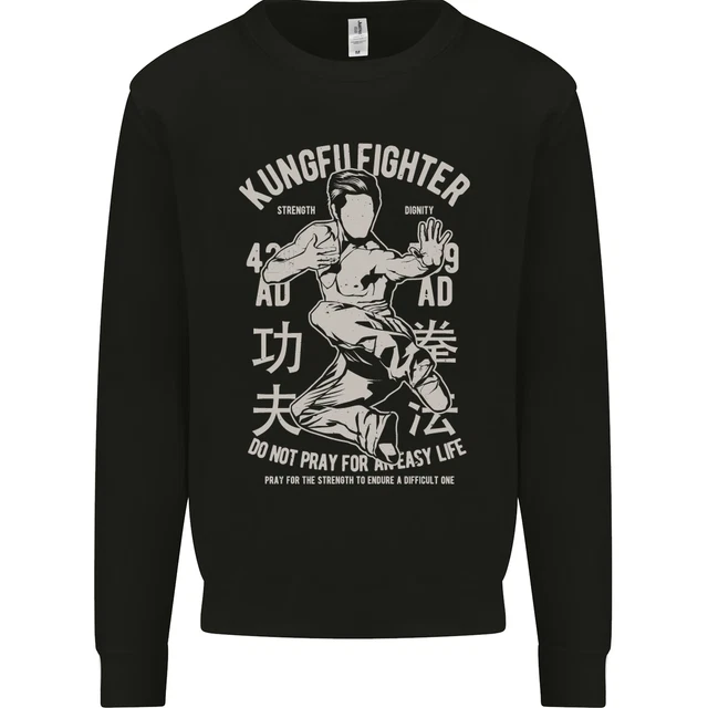 Kung Fu Fighter Mixed Martial Arts MMA Mens Sweatshirt Jumper