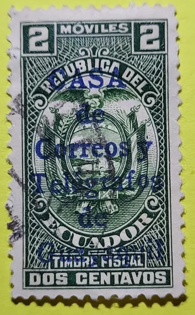 Briefmarke  Ecuador 302a 1934 Steuer. 2 Centavos. S.scan