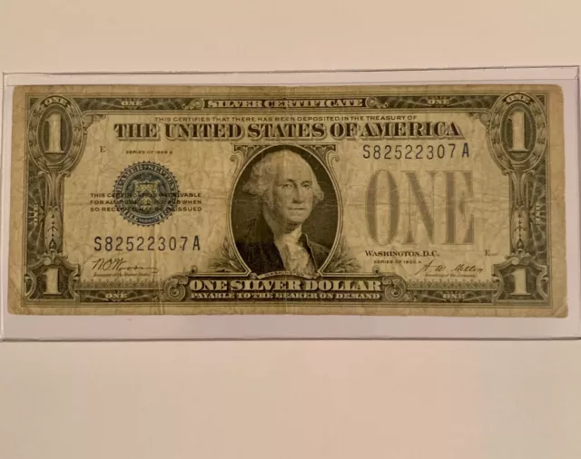 1928 A $1 Blue "FUNNY BACK" SILVER Certificate as pictured. US Paper Currency!