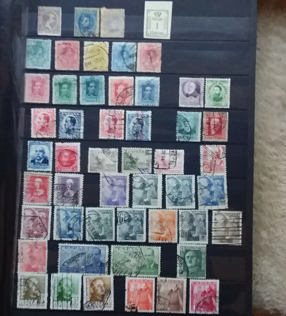 Briefmarken Sammlung Lot Europa Spanien 2 DIN A4 Seiten